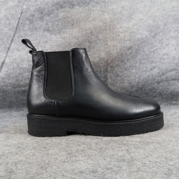 Staud Shoes Womens 36 Boots Chelsea Palamino Leather Casual Platform Black Ankle - Picture 2 of 16